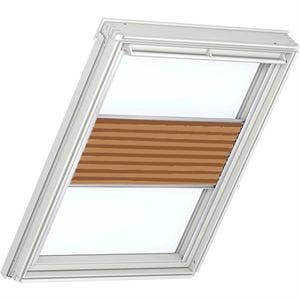 burned orange pleated blinds for VELUX windows